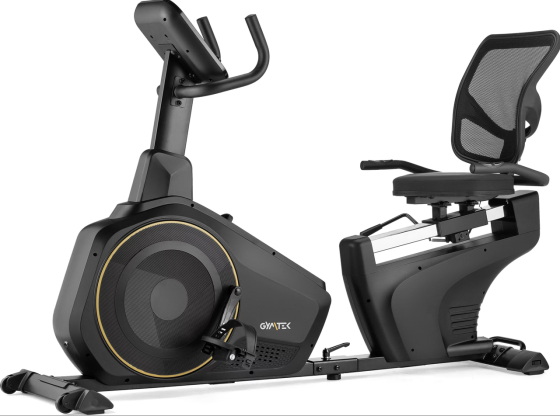 Горизонтальний велотренажер Gymtek XBR6000 електромагнітний золотистий Київ