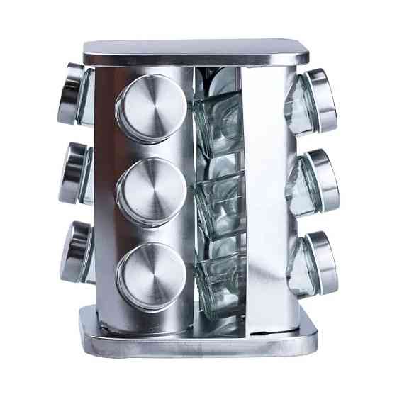 Набір спецій на підставці, 12 баночок по 100 мл Київ