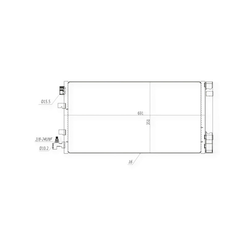 Радиатор Renault Fluence, Scenic III, Megane III 1.4-2.0 08- 375633 кондиционера Мукачево - изображение 1