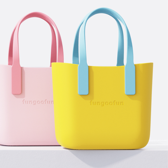 Сумка женская шопер силиконовая на плечо водонепроницаемая сумочка с подкладкой на молнии Fungoofun, жёлтый Каменец-Подольский