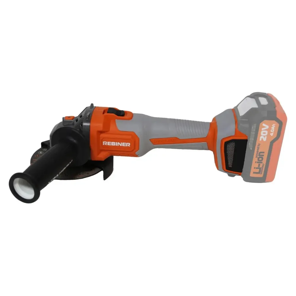 Болгарка акумуляторна Rebiner RAG-125BL/20Li, 125 мм, 20 В, без АКБ та ЗП, гарантія 36 міс Львів - фото 1