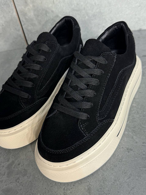 Кеди жіночі Hengji 707-6 замшеві на високій платформі чорні, 36, 23,5 см Київ - фото 14