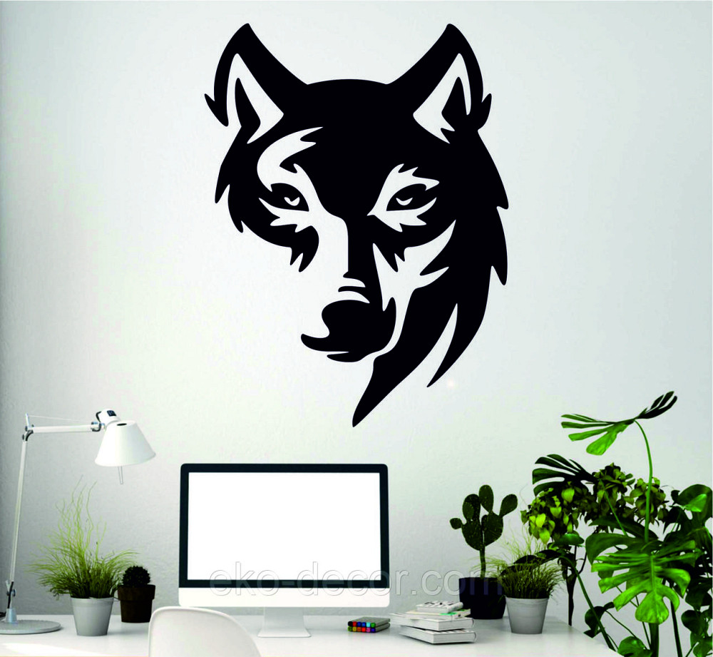 Декоративне настінне Панно «Вовк», Декор на стіну 70*53 см, Чорний Київ - фото 5