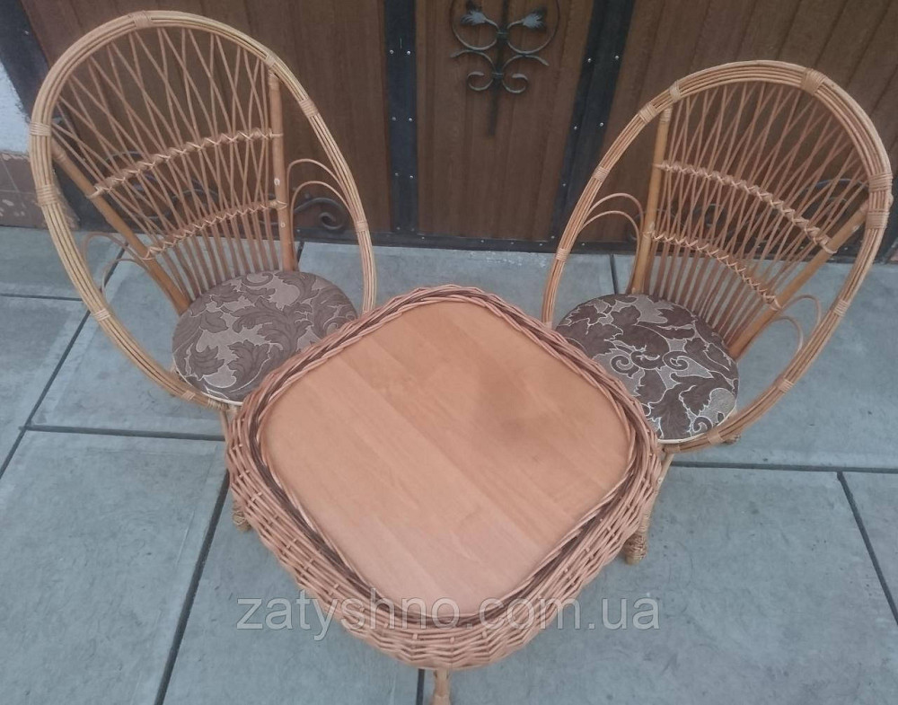 Меблі з лози з м'якими сидінками Київ - фото 6