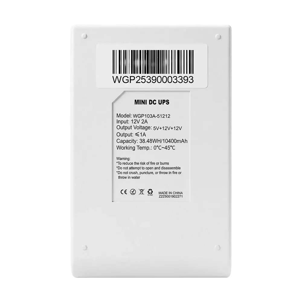 Джерело безперебійного живлення Mini UPS WGP UPS103A 10400mAh 5V/12V/12V, Li-ion 4*2.6Ah, для роутера та оптичного терміналу Киев - изображение 14