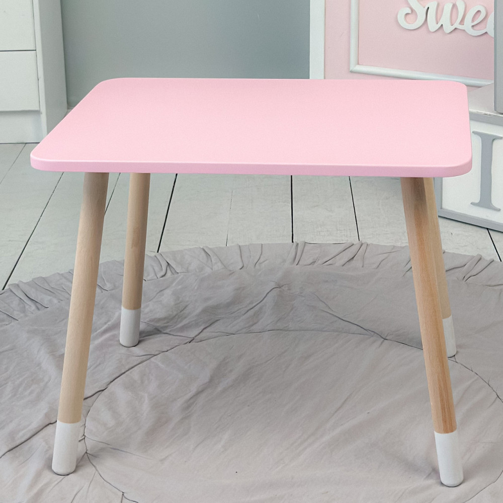 Дитячий прямокутний столик 46х60х45, стіл для дитячої кімнати, рожевий Київ - фото 2