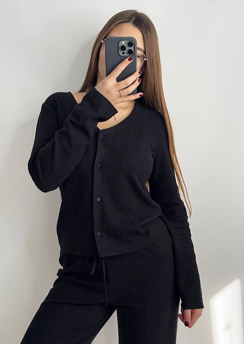 Универсальный женский костюм из трикотажа Черный XL-2XL Харьков - изображение 4