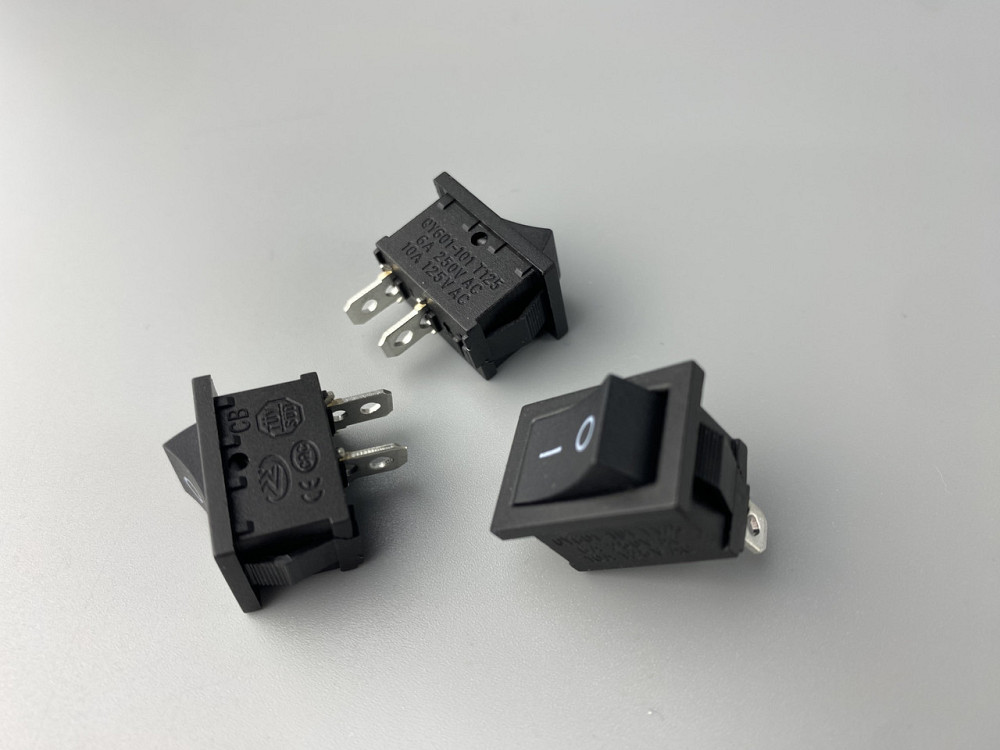 Перемикач клавішний чорний,15 мм 21 мм, 2 ніжки Мукачево - фото 10