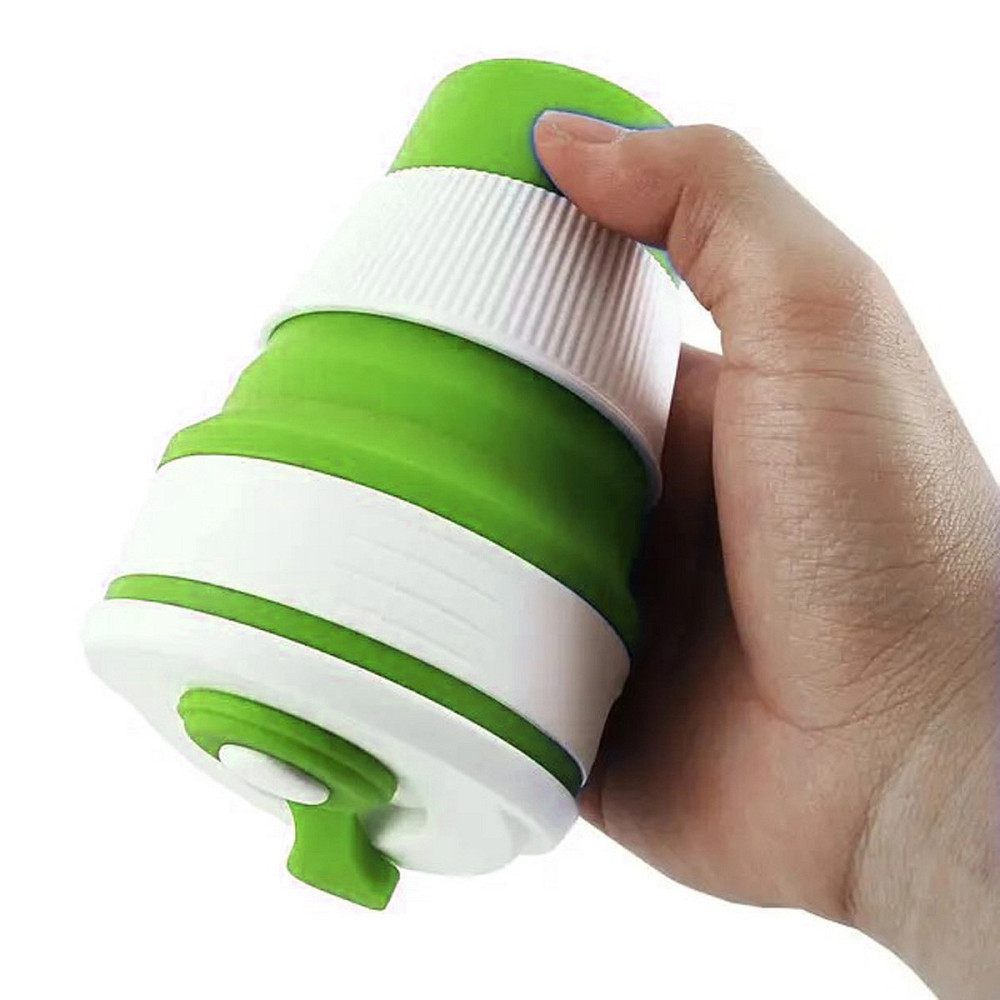 Стакан складной силиконовый 350 мл с крышкой салатовый Киев - изображение 5