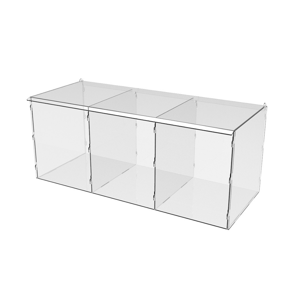 Коробка акрилова EKOSTAR 3 комірки 440х180х180 з кришкою Київ - фото 1