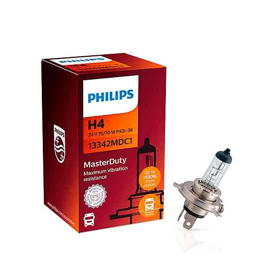 Галогенова лампа PHILIPS 13342MDC1 H4 75/70W 24V P43t MasterDuty Харків
