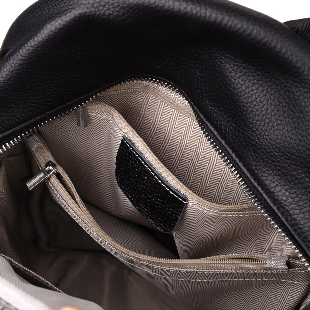 Жіночий рюкзак з натуральної шкіри Vintage 23057 Чорний Київ - фото 7