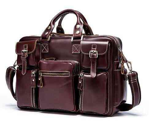 Дорожня сумка-портфель Vintage 14776 Бордова Київ