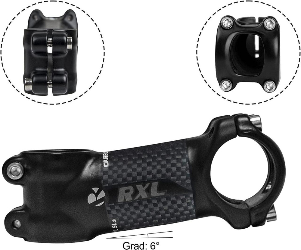 Руль-вынос RXL SL 31.8 мм 60 мм, карбоновый, 6°, для MTB, шоссе, гравий, апгрейд и шоссейных велосипедов Киев - изображение 2