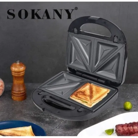 Сендвічниця 4 в 1 Sokany SK-908-4 (750 Вт), електрична бутербродниця на 4 скибочки з антипригарним покриттям Одеса