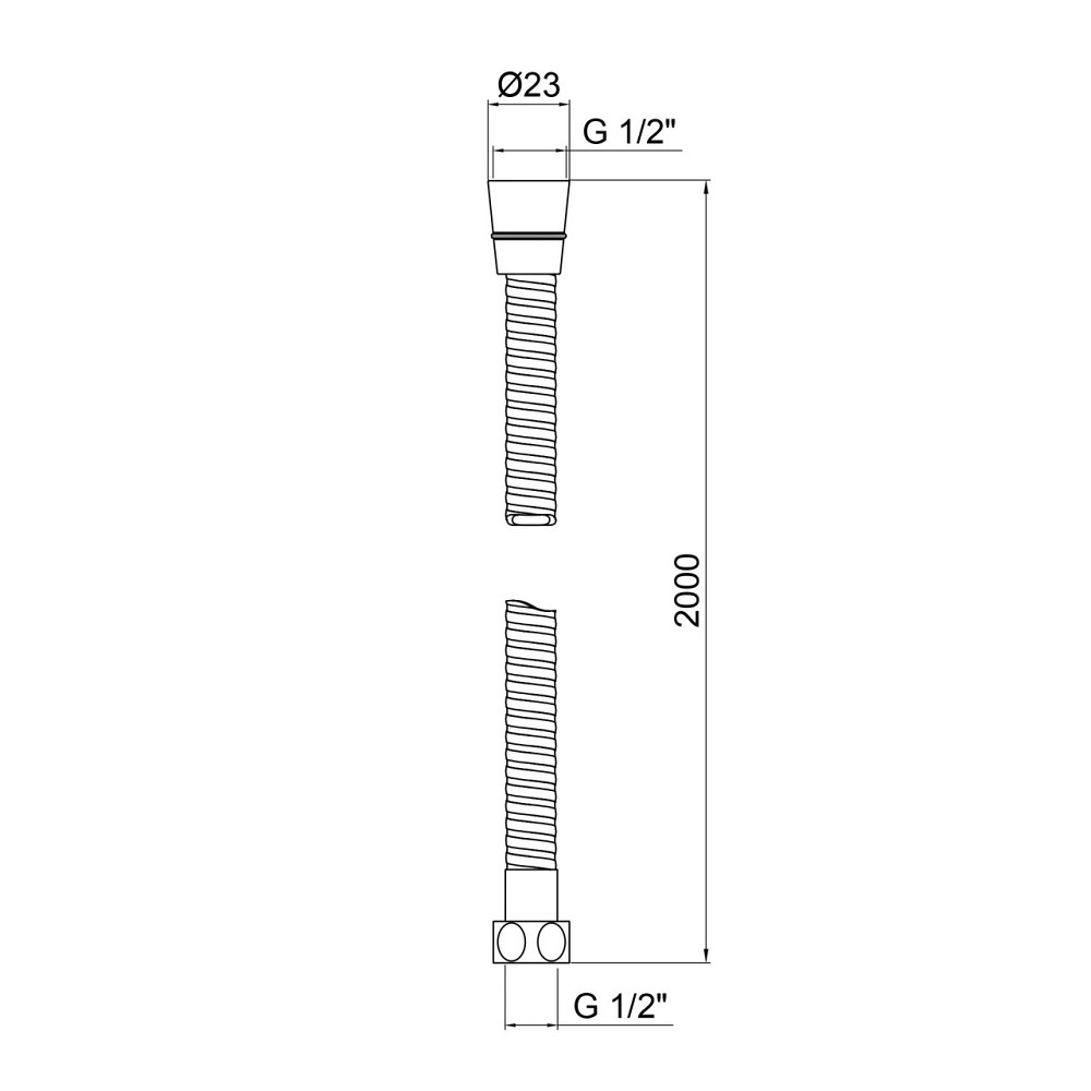 Шланг Lidz Niagara 04 2 м LDNIA04CRM35453 Chrome Київ - фото 2