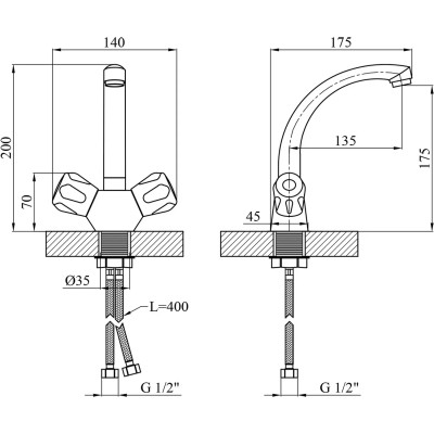 Змішувач Kroner Hamburg-C010 (CV014912) Вінниця - фото 7