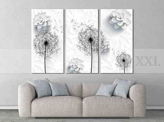 Модульна картина Абстракція Квіти Art-74_XXL Київ