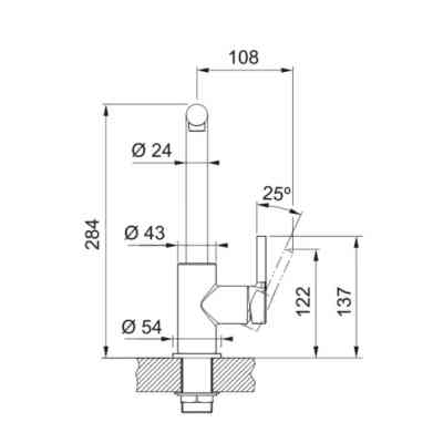 Змішувач Franke Lina L Shape (115.0728.480) Вінниця