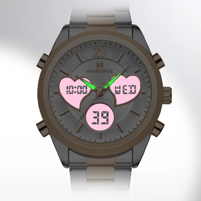 Часы женские наручные Naviforce Heart Серебристо-золотистые Винница - изображение 19