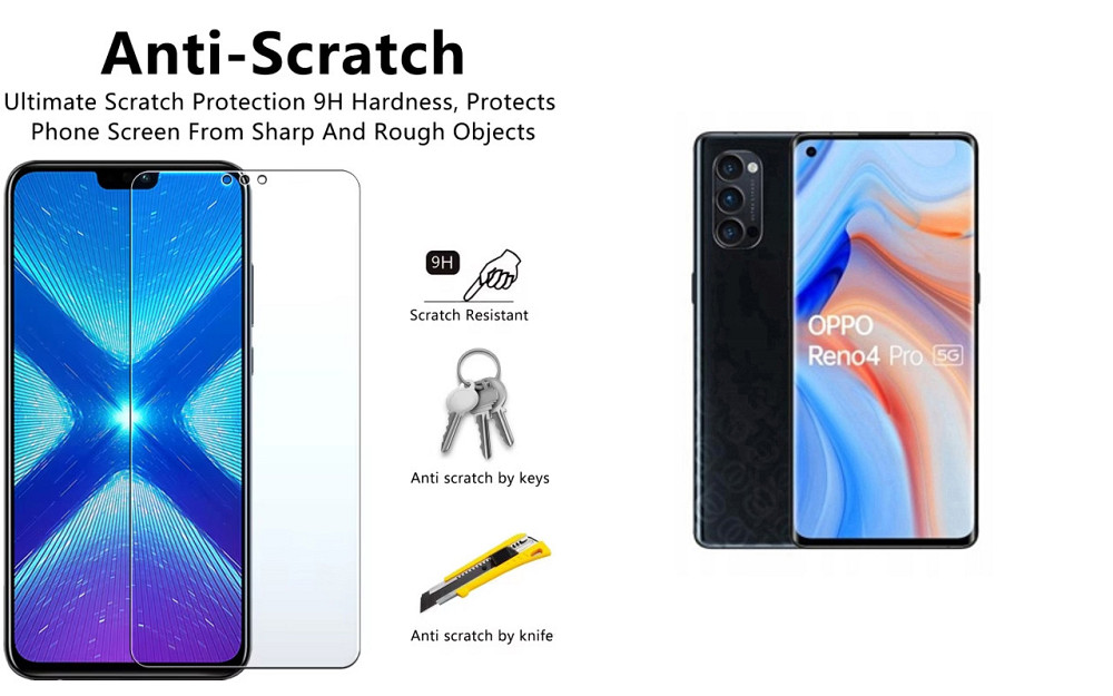Захисне скло NeoGlass для Oppo Reno 4 Pro – надпрозоре та стійке Київ - фото 1