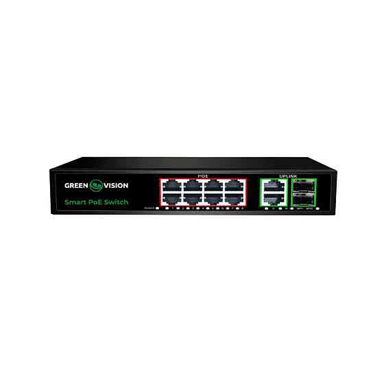 Комутатор мережевий POE GV-021-D-8G+2PG+2SFP Київ