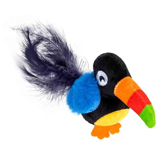 Іграшка для котів Тукан зі звуковим чипом GiGwi Melody chaser, текстиль, перо, 10 см Київ