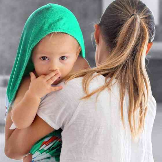 Детское Пляжное Полотенце с Капюшоном Lovely Svi ( Хлопок Махра 76 х127 см от 3-12 лет) в Бассейн Динозаврики Киев