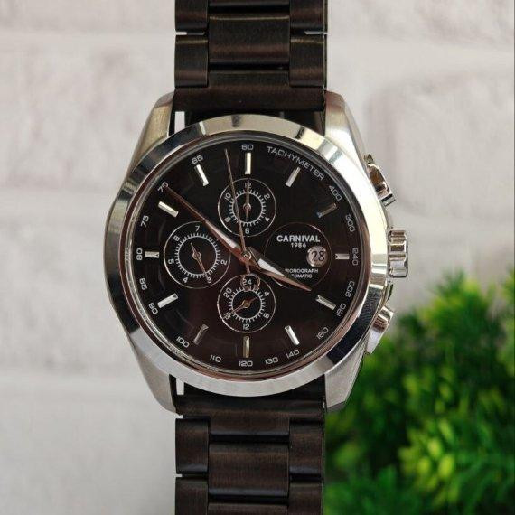 Годинник чоловічий механічний Carnival Genius Prime Silver (2 ремінці) Київ - фото 6