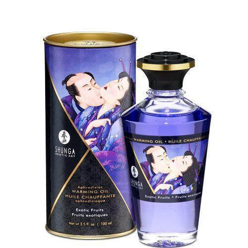 Розігрівальна олія Shunga Aphrodisiac Warming Oil – Exotic Fruits (100 мл) без цукру, смачна Sex Aura Київ - фото 1