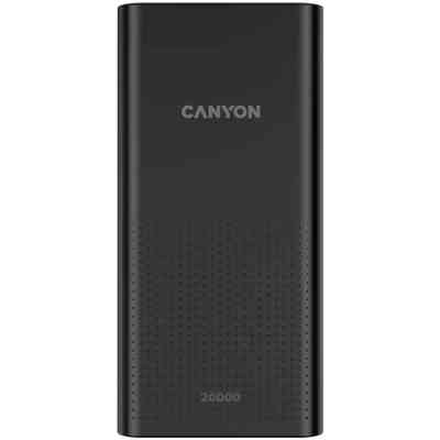 Батарея універсальна Canyon 20000mAh, Input 5V/2A, Output 5V/2.1A(Max), Black (CNE-CPB2001B) Вінниця