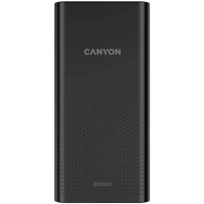 Батарея універсальна Canyon 20000mAh, Input 5V/2A, Output 5V/2.1A(Max), Black (CNE-CPB2001B) Вінниця - фото 1