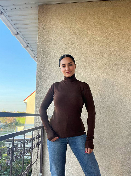 Гольф жіночий A-N 202 водолазка високе горло , шоколад, one size Київ - фото 1