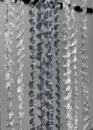 Шторы-нити спираль с люрексом Белый с серым 300х300см 1 шт (61-052) Киев