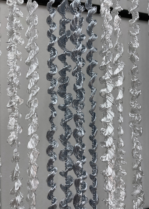 Шторы-нити спираль с люрексом Белый с серым 300х300см 1 шт (61-052) Киев - изображение 6