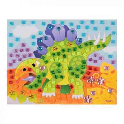 Набір для творчості 1 вересня Динозаврик Аплікація мозаїка з фоамірану ЕВА та стразів (954574) Вінниця