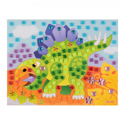 Набір для творчості 1 вересня Динозаврик Аплікація мозаїка з фоамірану ЕВА та стразів (954574) Вінниця - фото 3