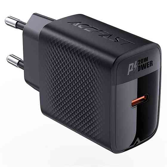 Сетевое зарядное устройство ACEFAST A82 PD20W GaN single USB-C charger Black 6974316283232 Одесса