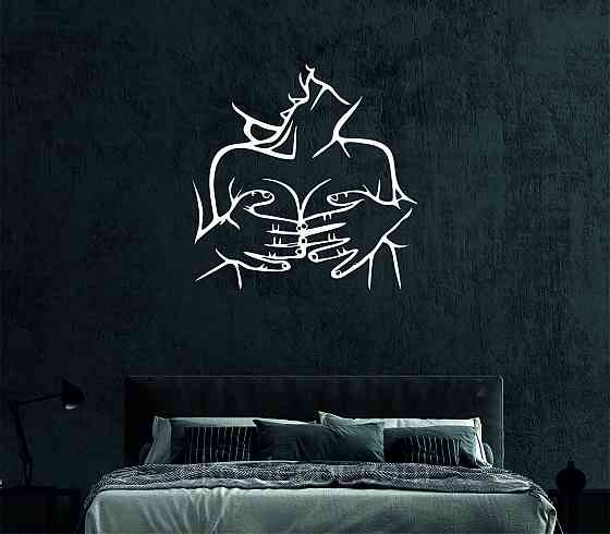 Декоративное настенное Панно «По взрослому 18+», Декор на стену 70*70 см, Белый Киев