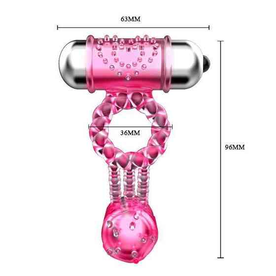 Эрекционное вибро кольцо с стимулятором клитора Sweet Vibration Ring, BI-014080 Sex Aura Киев