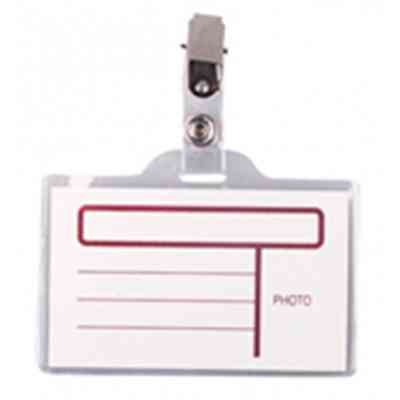 Бейдж H-Tone горизонтальний з металевим кліпом, 16 мкм, уп. 50 шт (BADGE-HT-JJ41307) Вінниця