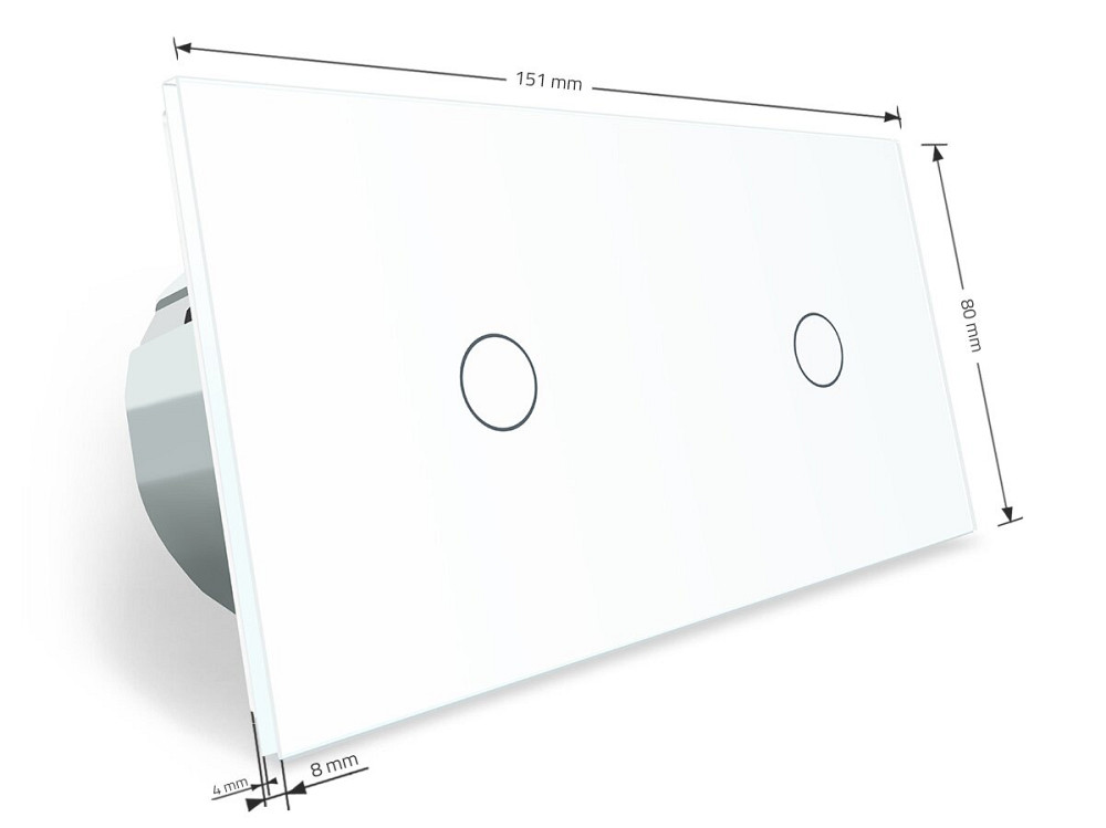 Розумний сенсорний ZigBee вимикач 2 сенсора (1-1) Livolo білий (VL-C701Z/C701Z-11) Коломыя - изображение 5