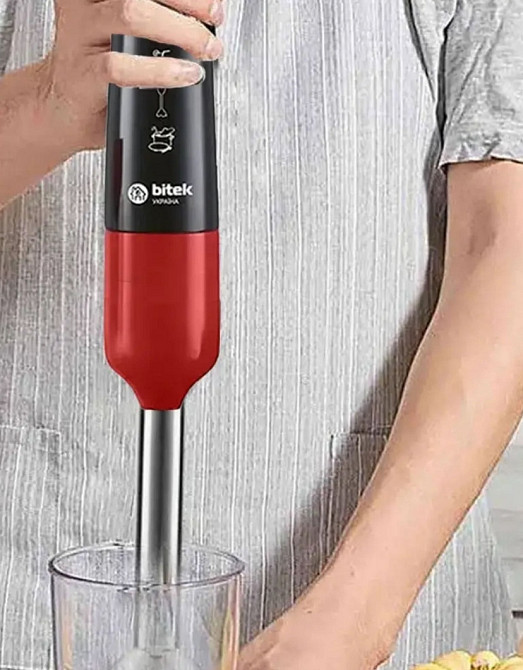 Погружной блендер 4в1 с чашей 500 мл, 1800 Вт,BT-293R измельчитель. Киев - изображение 4