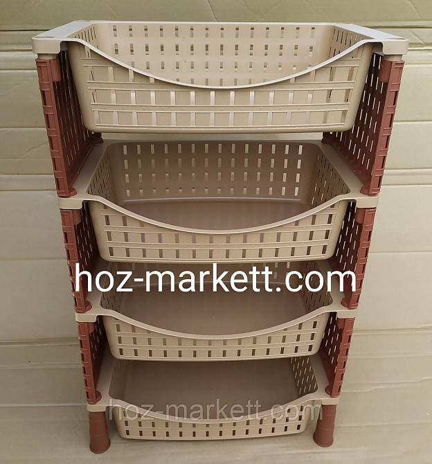 Полиця-гойдалка беж із коричневим на чотири яруси Туреччина Харків - фото 3