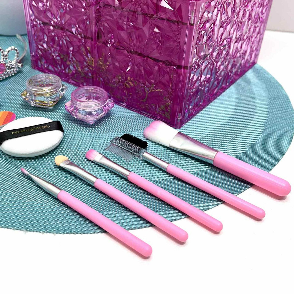 Косметика дитяча скринька тіні помада манікюрний набір лаки прикраси в валізі Рожева (SR24021-3) Чернігів - фото 10