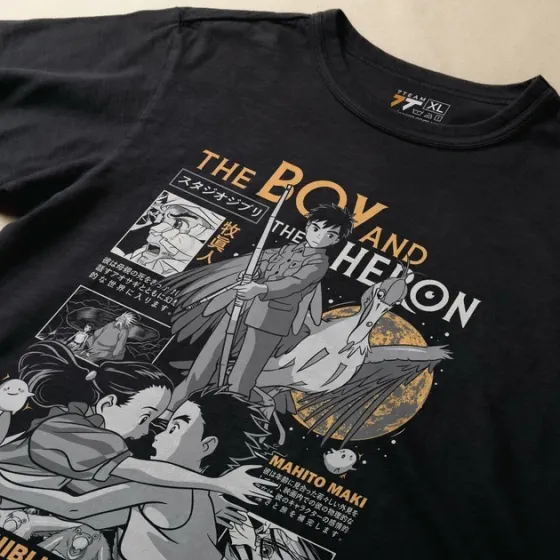 Футболка для підлітка хлопчика з принтом The Boy and the Heron Розмір 160 Anime10974 Дніпро