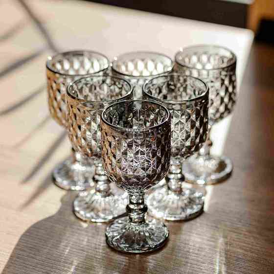 Набір чарок Geometric 6 штук по 50 мл HP-19-266 чарка для міцних напоїв коктейлів шотів прозора Коломыя