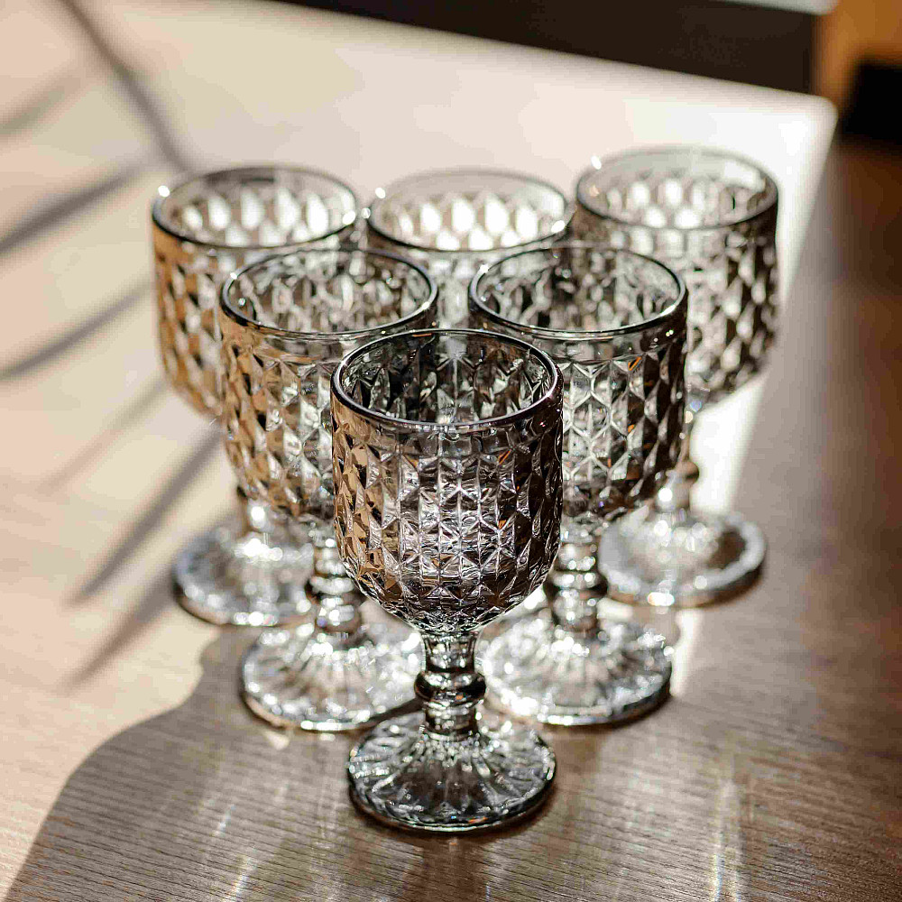 Набір чарок Geometric 6 штук по 50 мл HP-19-266 чарка для міцних напоїв коктейлів шотів прозора Коломыя - изображение 2