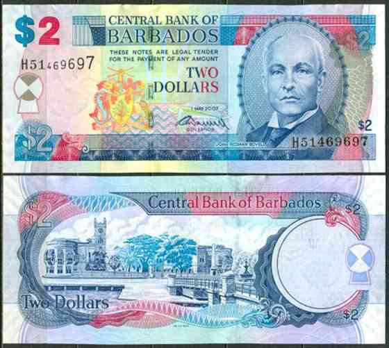 Барбадос / Barbados 2 Dollars 2007 Pick 66a UNC Полтава