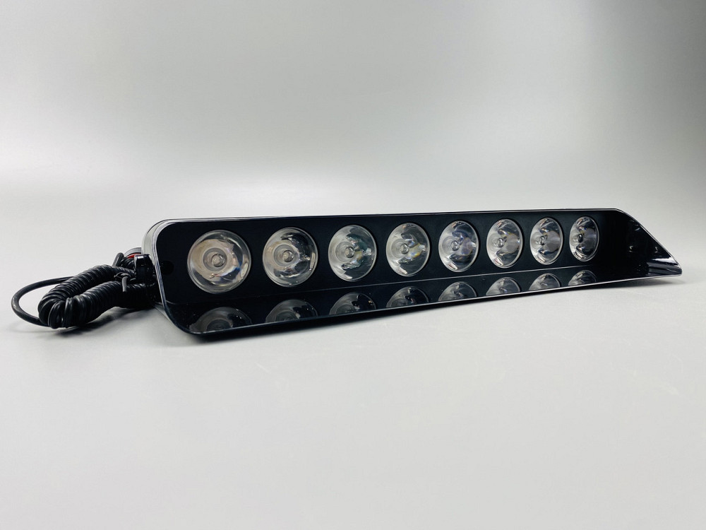 Майка проблискова (стробоскоп) 9-80 V 8 led діодів синя + червона спалах під скло та кабель Мукачево - фото 4